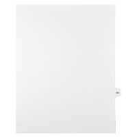 Mark Maker Legal Exhibit Index Tab White Single Tabs, 1/15th Cut, Letter Size, No Holes, Number 161, 25 Pack-White Single Tabs, 1/15th Cut