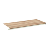 Sauder - 426906 Bergen Circle Desk Bridge/Connector - Kiln Acacia-Desk Bridge