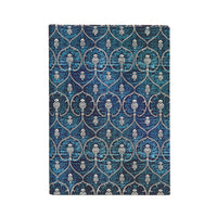 Paperblanks Lined Journal - 5" W x 7" H x 3/4" D - Blue Velvet-Hardcover