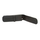 Ashlin L'Aquila Double Pen Case, Black-Designed to hold two pens