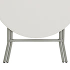 Flash Furniture 32" Round Granite Plastic Folding Table, White-2.67' Folding Table