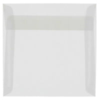 JAM Paper 9.5 x 9.5 Square Envelopes, Clear Translucent Vellum, 50 Pack (2851357I)-Clear translucent envelope