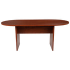 Flash Furniture 6 Foot (72 inch) Oval Conference Table - Cherry-Commercial Meeting Table