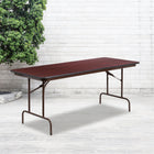 Flash Furniture 30'' x 72'' Rectangular Folding Banquet Table, Mahogany High-Pressure Laminate (YT3072HIGHWAL)-6