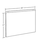 Azar Displays 17" x 22" Horizontal Wall Mount Acrylic Sign Holder, Clear, 10 Pack (162729)-Wall hanging frame is constructed of clear 0.100" thick plastic that allows for easy viewing
